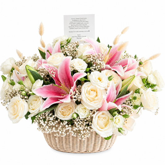 Zela Basket Mix Dried and Fresh Flowers