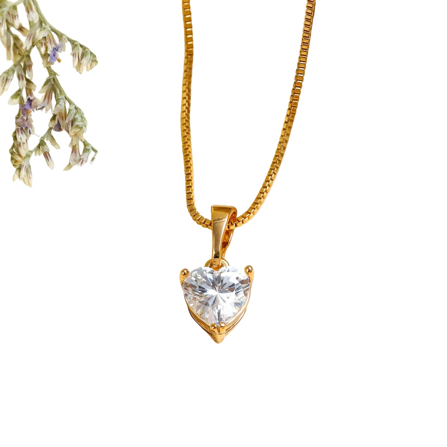 18k Gold plated necklace with Zirconia Diamond