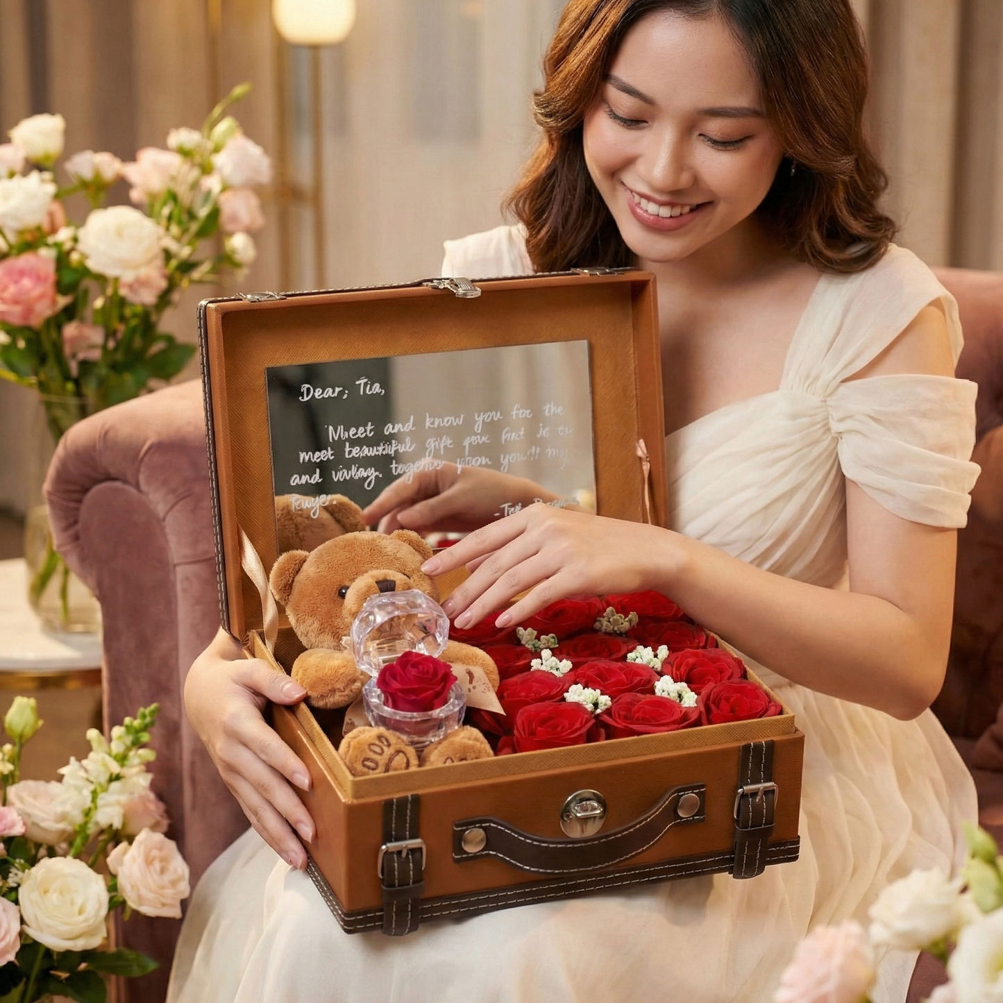 Treasure box with Eternal Rose Ring Box