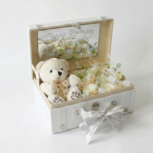 Treasure box White - White flowers