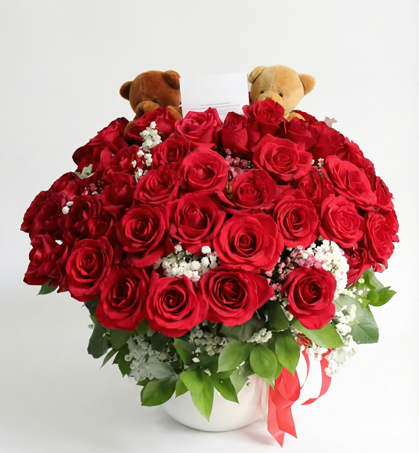 100 RED ROSES IN VASE TO SHOW YOU MY LOVE