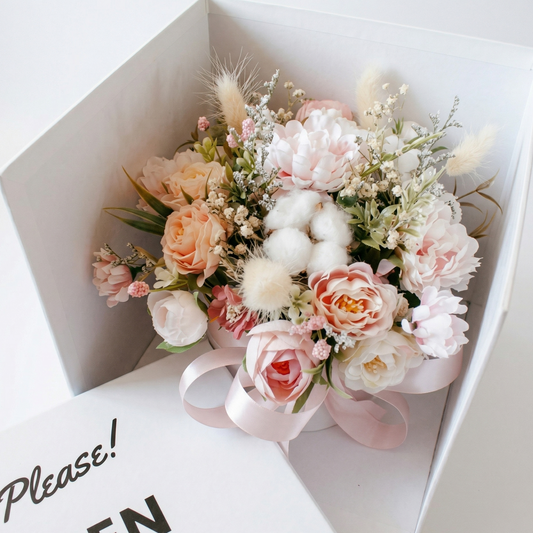 Explosion box - dried mix artificial imported flowers