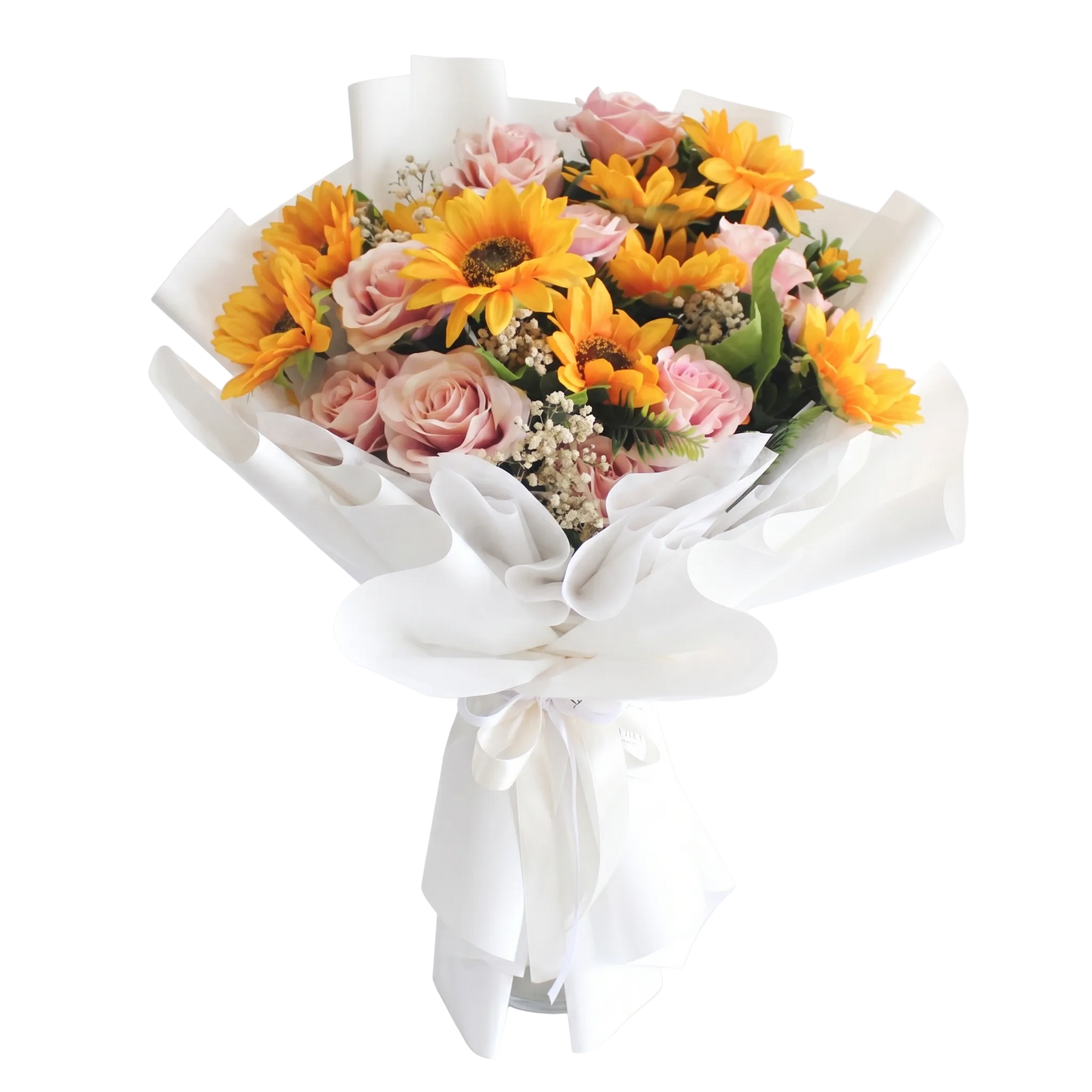 SUN FLOWERS BOUQUET MIX ROSES
