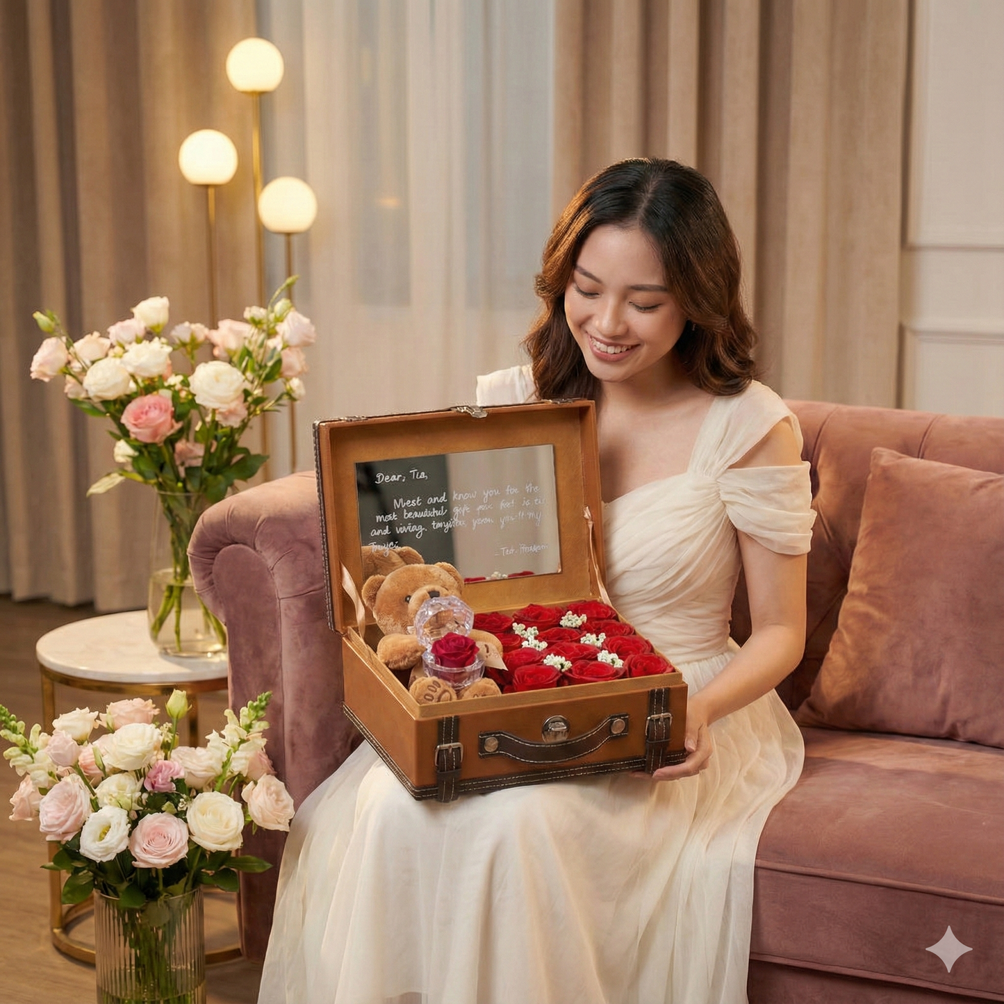 Treasure box with Eternal Rose Ring Box