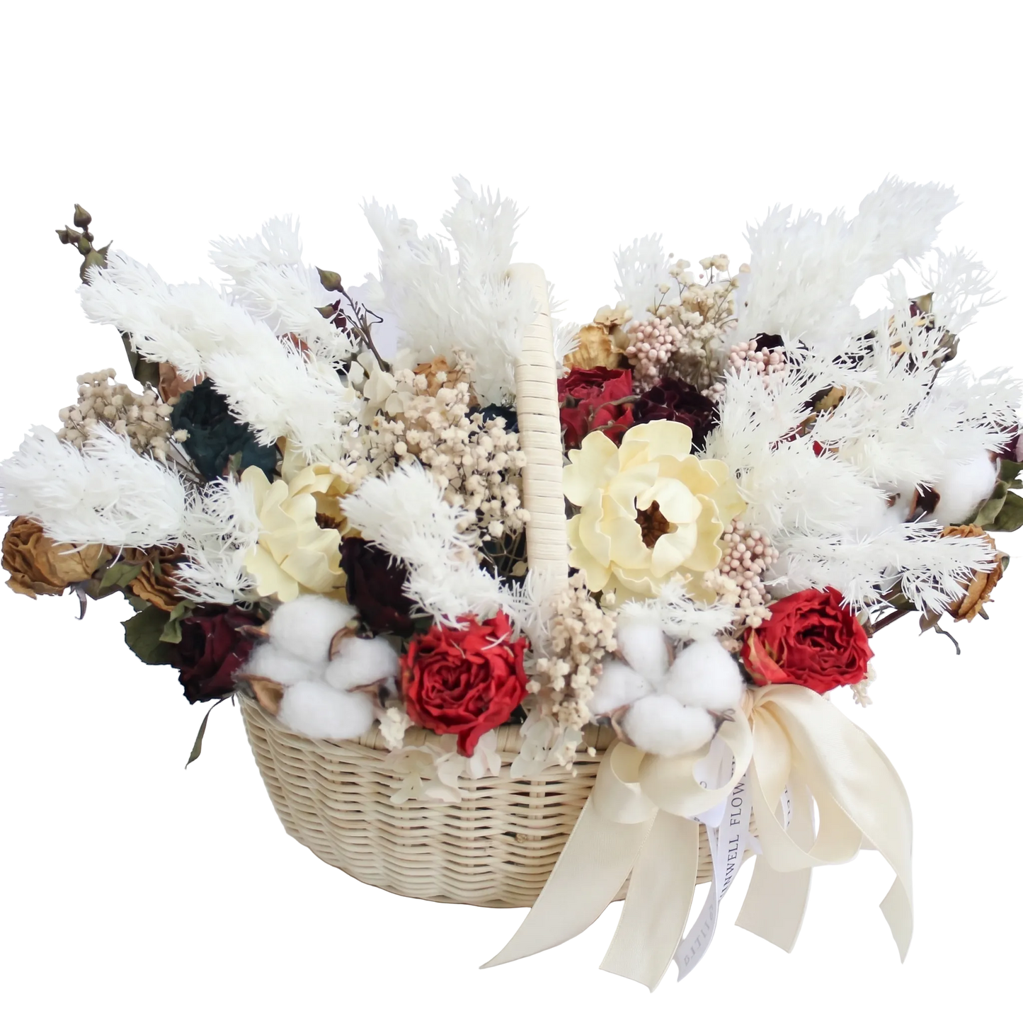 Dried x Eternal Flowers Rattan Basket