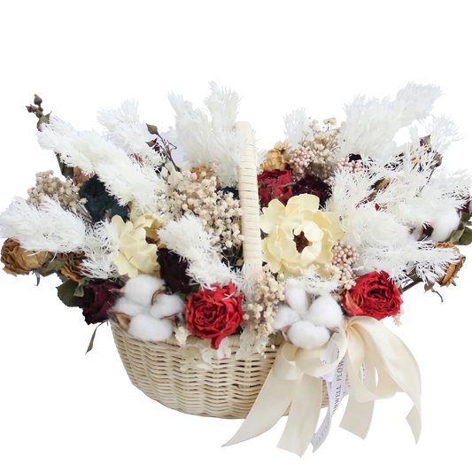 Dried x Eternal Flowers Rattan Basket