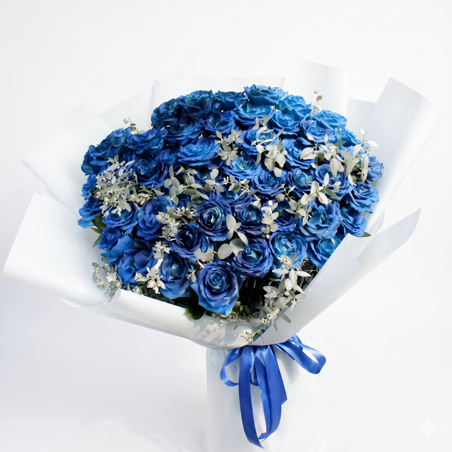 50 Blue Roses - Fresh Flowers