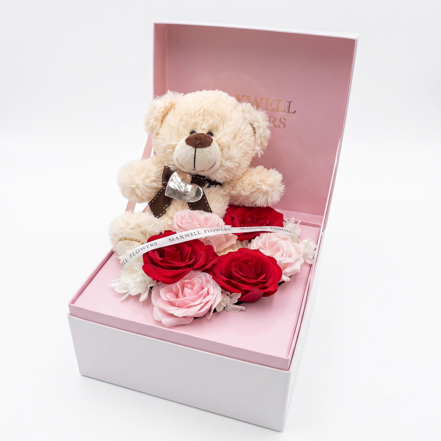 Luxe pink heart arrangement - Fresh flowers