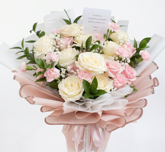 Roses and Carnation - FreshFlowers Bouquet