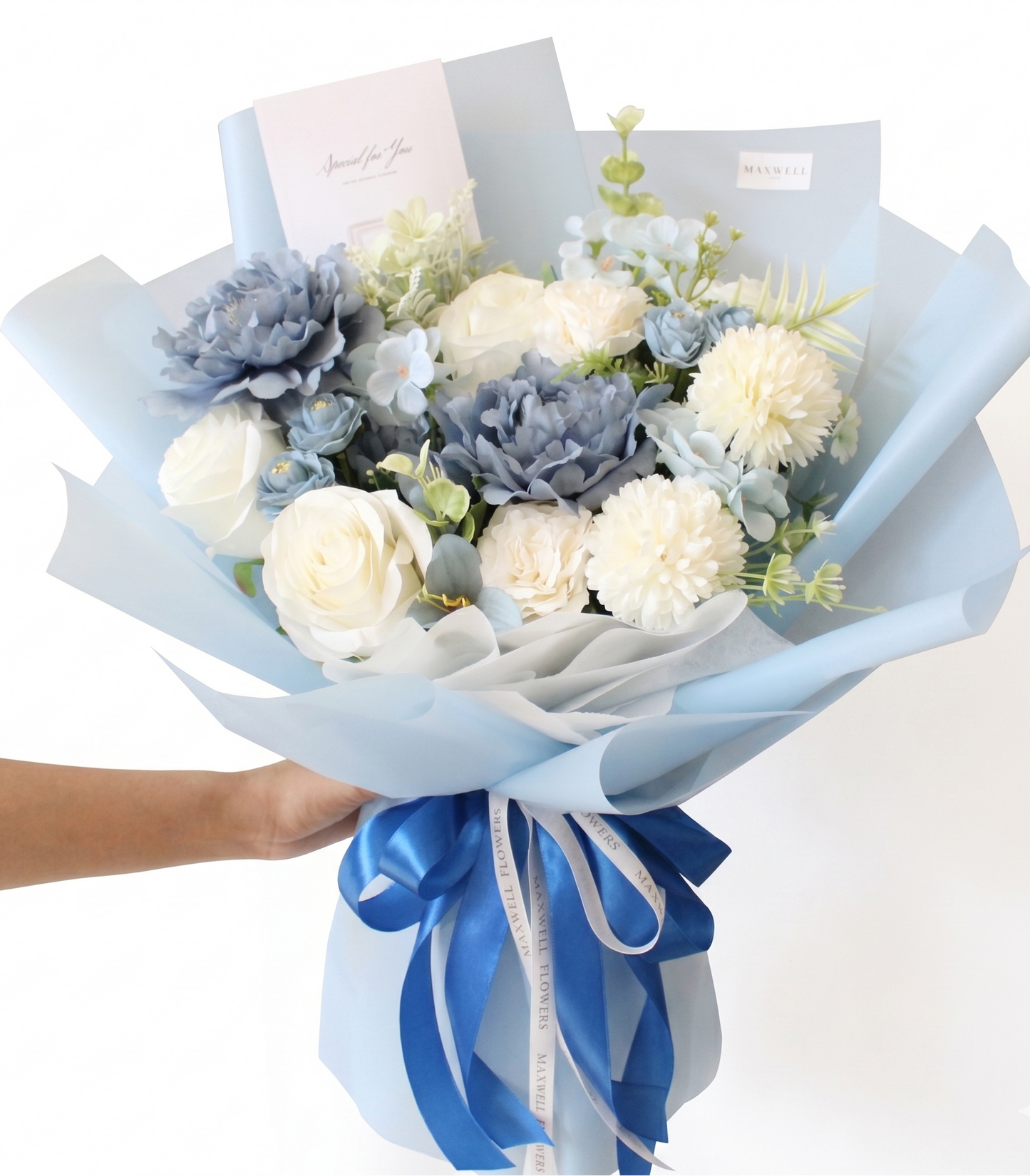 Blue Bouquet artificial flowers
