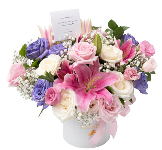 Tatiana - Roses Lilly Fresh Round Box