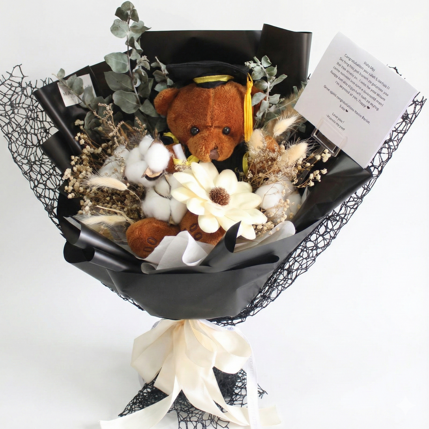 Dried flower bouquet graduation