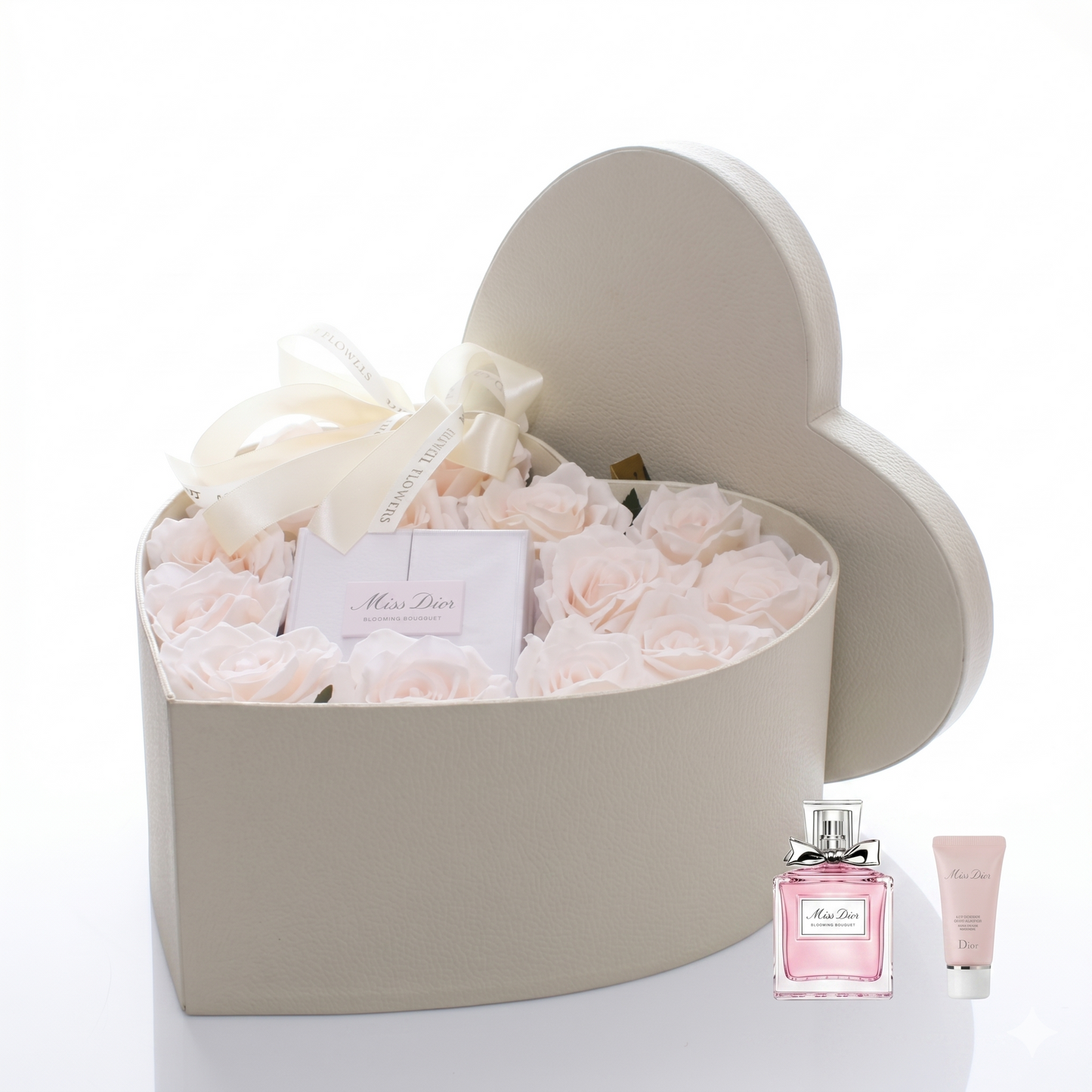 Rose love box cream with Miss dior blooming bouquet gift set