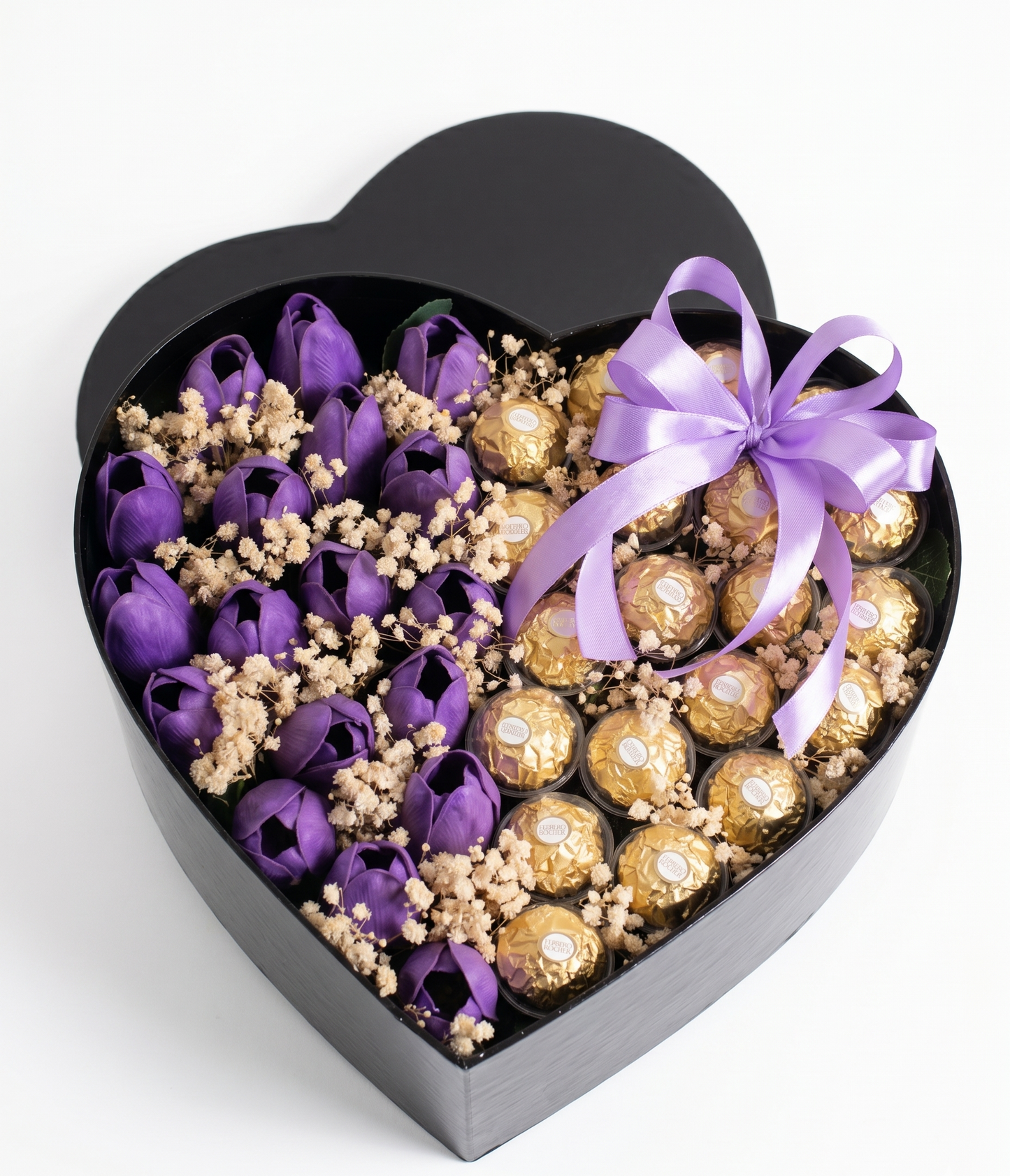 Tulip Love Box with Ferrero Rocher