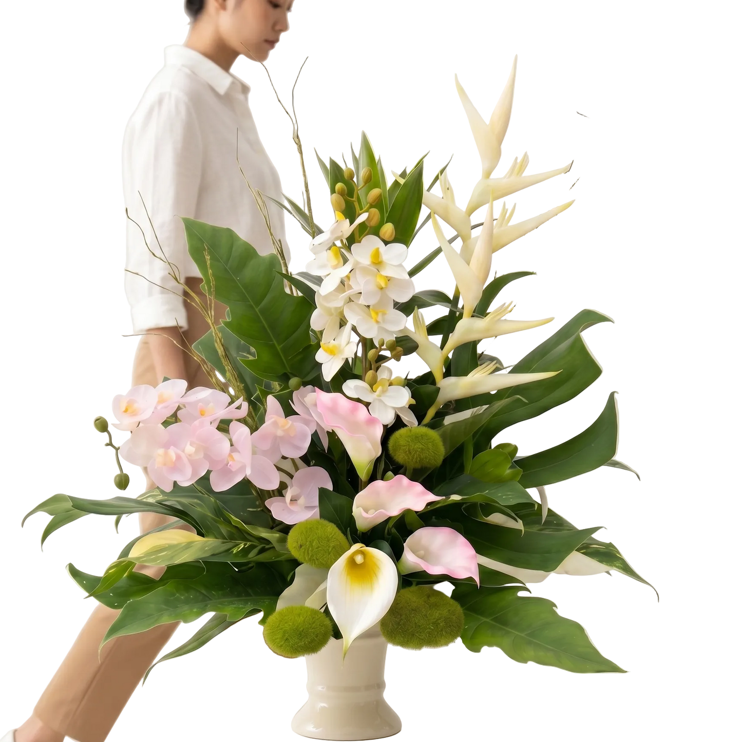 Lumière Tropicale Luxury Real Touch Vase - Artificial flowers
