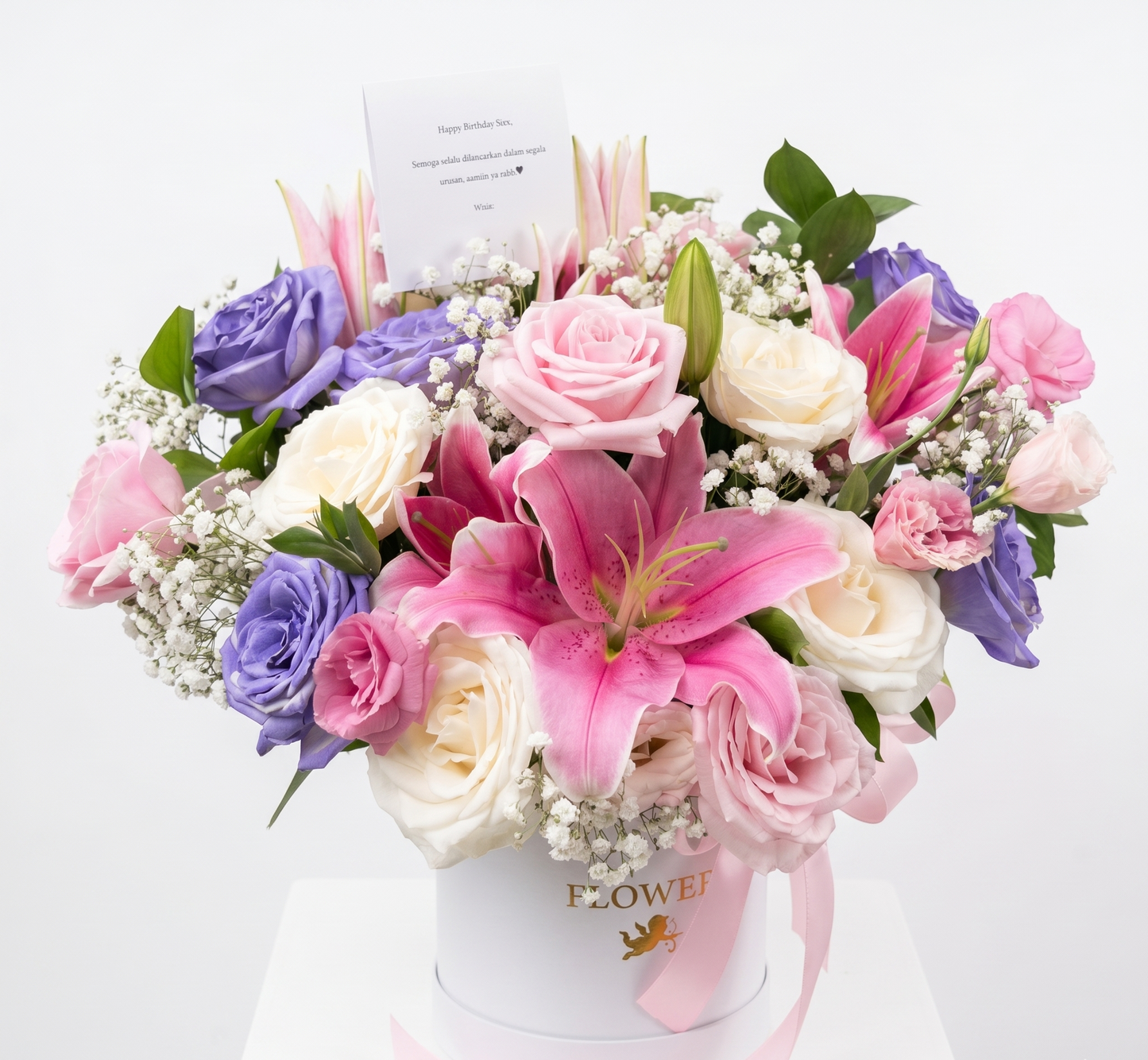 Tatiana - Roses Lilly Fresh Round Box