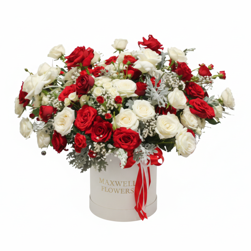 80 roses Rounded Box