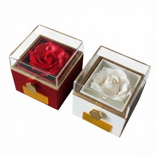 Rotating Soap Flowers Acrylic with Necklace