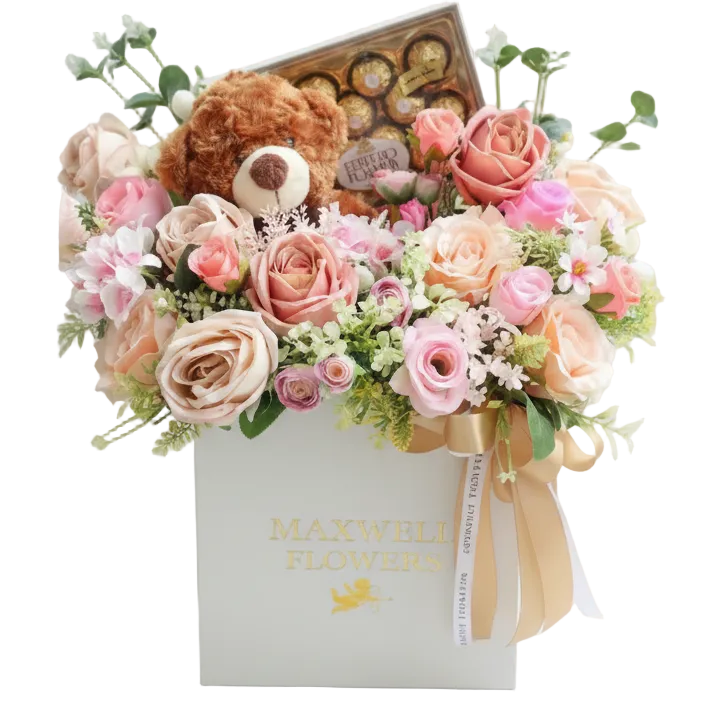 Jumbo Extra Gift - Artificial Mix Arrangement and Ferrero Rocher