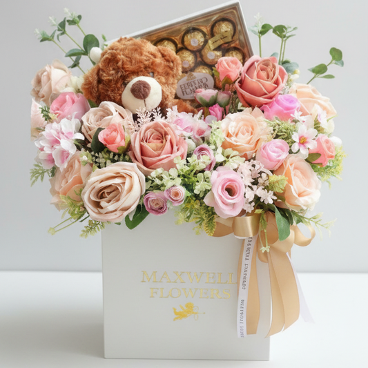 Jumbo Extra Gift - Artificial Mix Arrangement and Ferrero Rocher