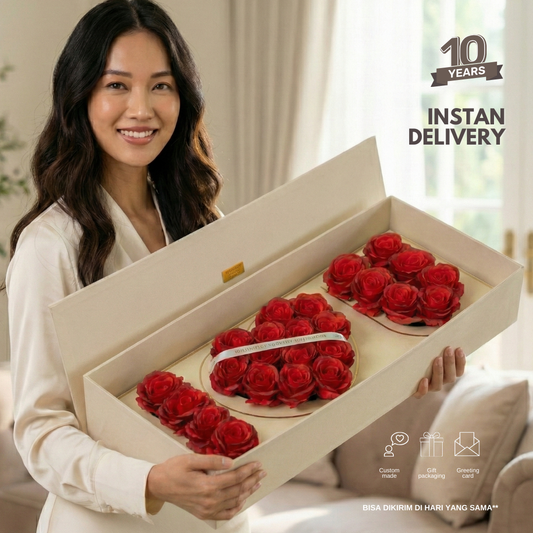 I love you box - cream leather box