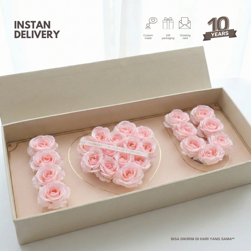 I love you box - cream leather box