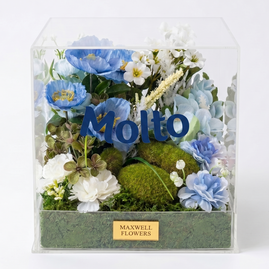 Acrylic Custom Corporate Flower Box — Maxwell Flowers