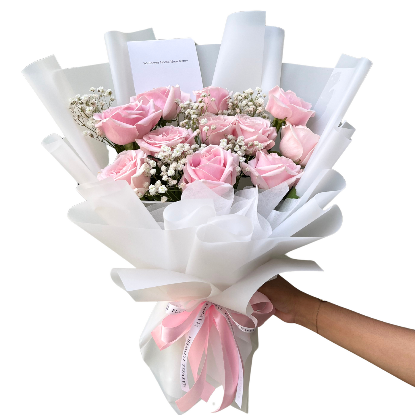 10 roses bouquet - fresh roses bouquet