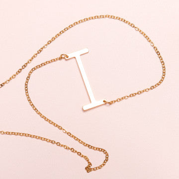 Kalung CARENDELANO lapis emas 18k S925 gold platted - alphabet