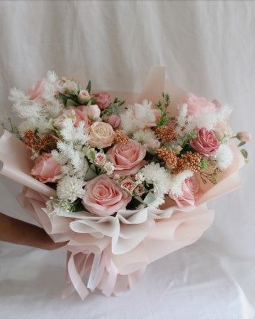 THE ROYALE BOUQUET - DRIED MIX PREMIUM SILK FLOWERS