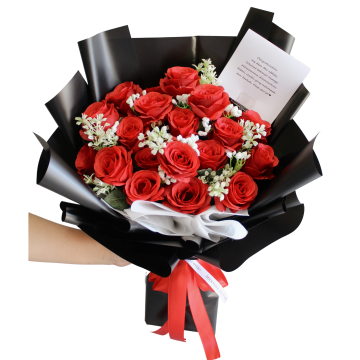 20 ROSES BOUQUET (CELLOPHANE WRAPPING)