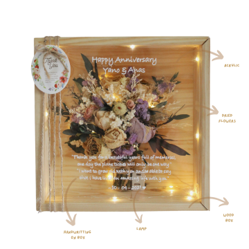 Custom 3D Wood Box - Dried Flowers