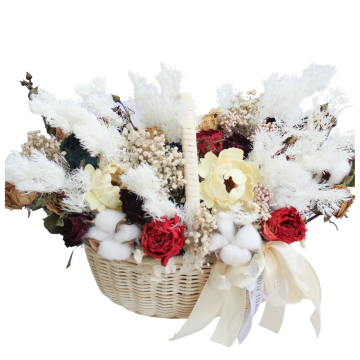 Dried x Eternal Flowers Rattan Basket