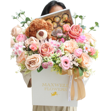 Jumbo Extra Gift - Artificial Mix Arrangement and Ferrero Rocher