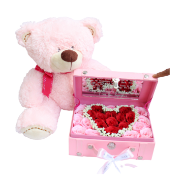 Treasure Box + Pink Teddy Bear