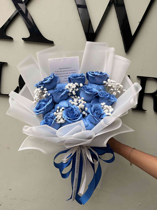 10 Blue Rose Bouquet